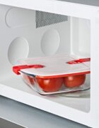 pyrex Квадратен контейнер за храна с капак топлоустойчиво стъкло 25x22cm/