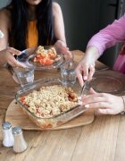 pyrex Квадратна чиния изработена от термоустойчиво стъкло 22 x 22 см / 2.4