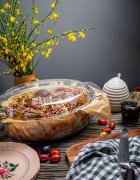pyrex Овална чиния с капак изработена от термоустойчиво стъкло 44 л + 14