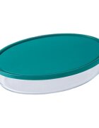 pyrex Овална кутия за храна с капак термоустойчиво стъкло 35x24см/3.1л B