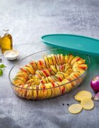 pyrex Овална кутия за храна с капак термоустойчиво стъкло 35x24см/3.1л B