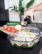pyrex Овална тава за печене с решетка термоустойчиво стъкло 4 л -