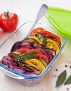 pyrex Правоъгълен контейнер за храна с капак термоустойчиво стъкло 28x20с