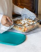 pyrex Правоъгълен контейнер за храна с капак термоустойчиво стъкло 28x20с