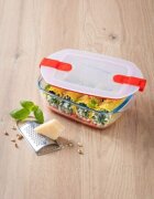 pyrex Правоъгълен контейнер за храна с капак топлоустойчиво стъкло 23x15c