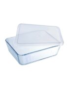 pyrex Правоъгълен контейнер за съхранение на храна изработен от стъкло с п