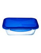 pyrex Правоъгълен стъклен контейнер за храна с херметически затворен капак