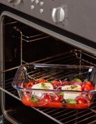 pyrex Правоъгълен стъклен контейнер за храна с херметически затворен капак