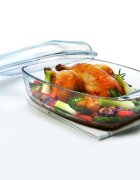 pyrex Правоъгълна купа с капак изработена от термоустойчиво стъкло 44 л +