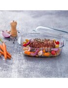 pyrex Правоъгълна купа с капак изработена от термоустойчиво стъкло 44 л +
