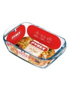 pyrex Правоъгълна тава за фритюрник с горещ въздух 6.5L термоустойчиво стък