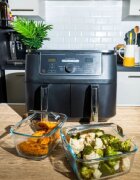 pyrex Съд за фритюрник с горещ въздух с подвижна дръжка термоустойчиво стъ