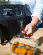 pyrex Съд за фритюрник с горещ въздух с подвижна дръжка термоустойчиво стъ