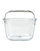 pyrex Съд за фритюрник с горещ въздух с подвижна дръжка термоустойчиво стъ