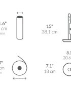 SimpleHuman Държач за ролка хартиени кърпи със спрей помпа 381 см черен - simpl
