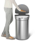 SimpleHuman Кофа за боклук със сензор полукръгла 45 L неръждаема стомана - simp