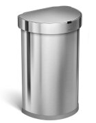SimpleHuman Кофа за боклук със сензор полукръгла 45 L неръждаема стомана - simp