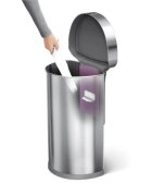 SimpleHuman Кофа за боклук със сензор полукръгла 45 L неръждаема стомана - simp