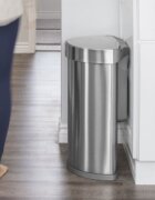 SimpleHuman Кофа за боклук със сензор полукръгла 45 L неръждаема стомана - simp