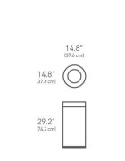 SimpleHuman Кошче за боклук 55 L неръждаема стомана - марка "".