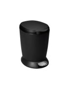 SimpleHuman Кошче за боклук кръгло с педал 6 л пластмасово черно - simplehuma