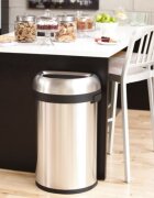 SimpleHuman Кошче за боклук полукръгло 60 L неръждаема стомана -