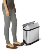 SimpleHuman Кошче за боклук с педал 10 L неръждаема стомана -
