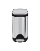 SimpleHuman Кошче за боклук с педал 10 L неръждаема стомана -