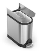 SimpleHuman Кошче за боклук с педал 10 L неръждаема стомана -
