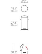 SimpleHuman Кошче за боклук с педал 30 л неръждаема стомана -