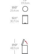 SimpleHuman Кошче за боклук с педал 4.5 L неръждаема стомана -