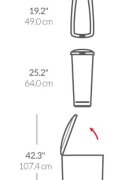 SimpleHuman Кошче за боклук с педал 40 л пластмасово черно -