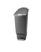 SimpleHuman Кошче за боклук с педал 40 л пластмасово сиво -