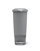 SimpleHuman Кошче за боклук с педал 40 л пластмасово сиво -