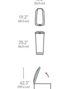 SimpleHuman Кошче за боклук с педал 40 л пластмасово сиво -