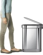 SimpleHuman Кошче за боклук с педал 45 L Stainless Steel -