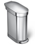 SimpleHuman Кошче за боклук с педал 45 L Stainless Steel -