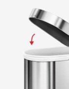 SimpleHuman Кошче за боклук с педал 45 L Stainless Steel -