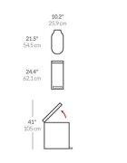 SimpleHuman Кошче за боклук с педал 45 L Stainless Steel -