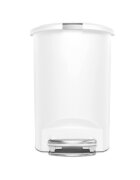 SimpleHuman Кошче за боклук с педал 50 L полукръгло Бяло -