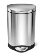 SimpleHuman Кошче за боклук с педал 6 L неръждаема стомана -