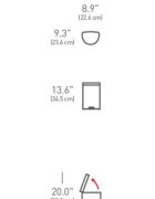 SimpleHuman Кошче за боклук с педал 6 L неръждаема стомана -