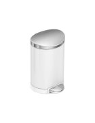 SimpleHuman Кошче за боклук с педал 6 л неръждаема стомана бяло -