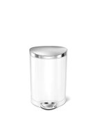 SimpleHuman Кошче за боклук с педал 6 л неръждаема стомана бяло -