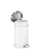 SimpleHuman Кошче за боклук с педал 6 л неръждаема стомана бяло -