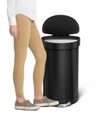 SimpleHuman Кошче за боклук с педал полукръгло 45 л неръждаема стомана Matte B