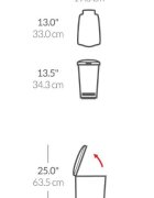 SimpleHuman Кошче за боклук с педали 10 L пластмасово -