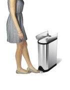 SimpleHuman Кошче за боклук с педали 18 л Stainless Steel -