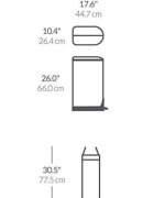 SimpleHuman Кошче за боклук с педали 30 L неръждаема стомана -