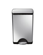 SimpleHuman Кошче за боклук с педали 38 L неръждаема стомана -